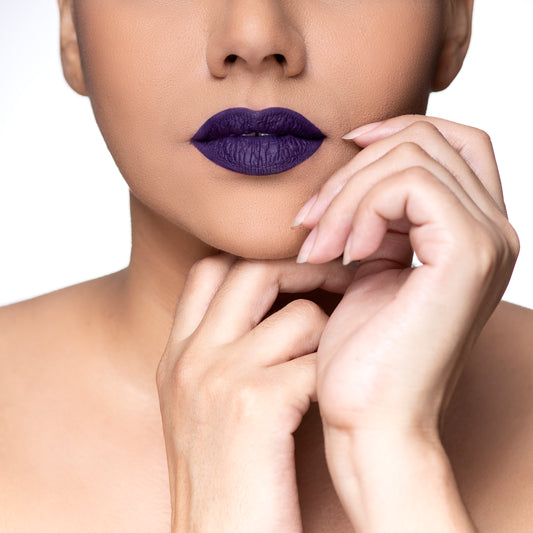 Purple longlasting matte lipstick